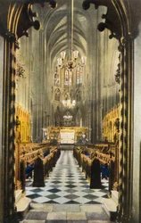 Choir from under the organ loft, Westminster Abbey, London