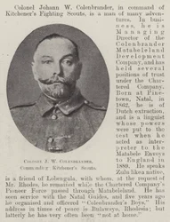 Colonel J W Colenbrander, commanding Kitcheners Scouts