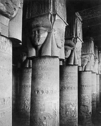 Columns in the Temple of Hathor, c.1904-05
