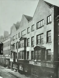 Fetter Lane, rear of Barnards Inn, City of London, 1879