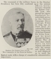 General Sir Robert Low, GCB, New Commander of the Forces in Bombay