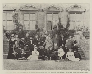 Group Taken on the Occasion of the Golden Wedding of Sir Spencer and Lady Ponsonby-Fane, Recently Celebrated at Brympton House, Yeovil