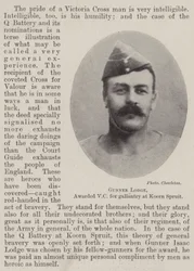 Gunner Lodge, awarded VC for gallantry at Koorn Spruit
