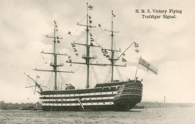 HMS Victory, flying Trafalgar signal