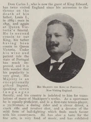 His Majesty the King of Portugal, Now Visiting England