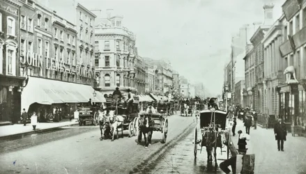 John Lewis, Oxford Street, Westminster LB: looking east by Oxford Circus, 1890
