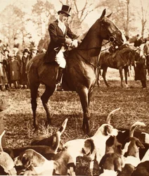 King Edward VIII with the Beaufort Hunt, 1923