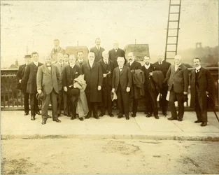 Kirkstall Bridge Reconstruction, opened by Alderman F. M. Lupton, J.P., June 28th 1912 (b/w photo)