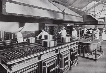 Kitchen of a Government Department, HM Office of Works, with Gas Appliances