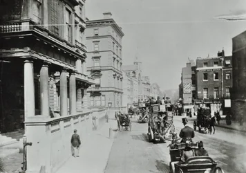 Knightsbridge, Westminster: looking east by Albert Gate, 1890