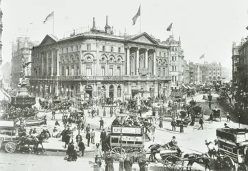 London Pavilion, Piccadilly Circus, Westminster: looking east, 1895