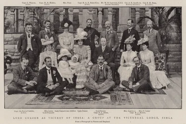 Lord Curzon as Viceroy of India, a Group at the Viceregal Lodge, Simla