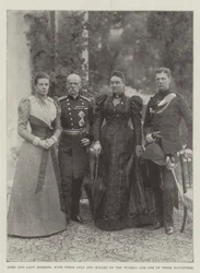 Lord and Lady Roberts, with their Only Son (killed on the Tugela) and One of their Daughters