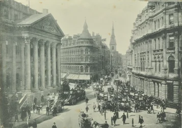 Mappin and Webb, Cheapside, from Mansion House looking west, City of London, 1890