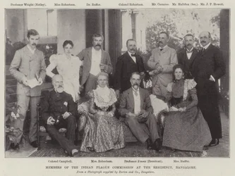 Members of the Indian Plague Commission at the Residency, Bangalore