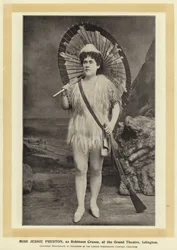 Miss Jessie Preston as Robinson Crusoe at the Grand Theatre, Islington