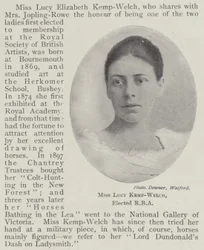 Miss Lucy Kemp-Welch, elected RBA