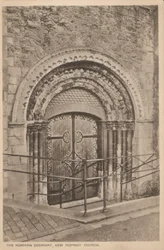 Norman doorway of St Nicholas Church, New Romney, Kent