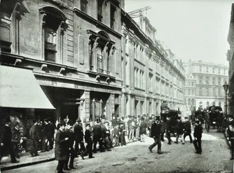 Old Broad Street, entrance to Stock Exchange, City of London, 1890