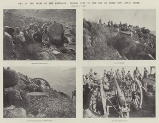 One of the Feats of the Campaign, taking Guns to the Top of Coles Kop, 1400ft High