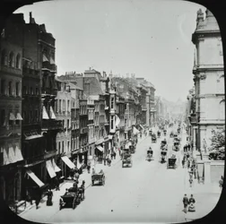 Pall Mall, Westminster: looking east from Marlborough Road, 1895