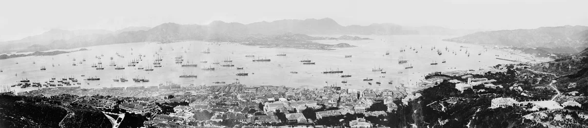 Panorama of Hong Kong Harbour, c.1878