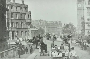 Parliament Square, Westminster: Broad Sanctuary looking to Parliament Square, 1896