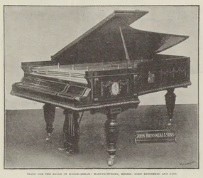 Piano for the Rajah of Kooch-Behar, Manufacturers, Messers John Brinsmead and Sons