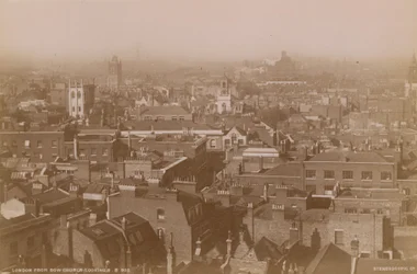 Postcard with a View Over the Rooftops of London