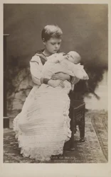 Prince Edward of Wales, nursing his baby brother George