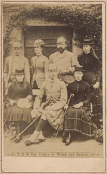 Prince of Wales in a portrait with his family