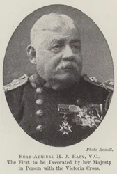Rear-Admiral H. J. Raby, VC, the First to Be Decorated by Her Majesty in Person with the Victoria Cross