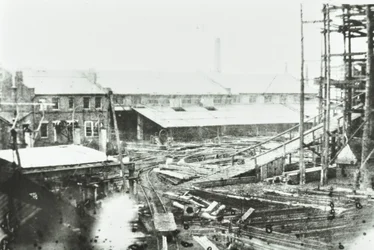 Samudas Shipbuilding Yard, London, 1863