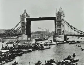 Ships Pass Beneath Tower Bridge, 1894
