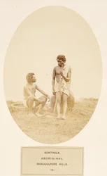 Sonthals, Aboriginal, Bhaugulpore Hills, from The People of India, by J. Forbes Watson, published 1868