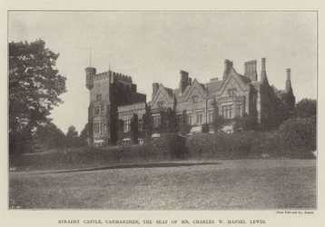 Stradey Castle, Carmarthen, the Seat of Mr. Charles W. Mansel Lewis