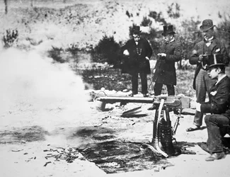 Testing the First Maxim Machine Gun