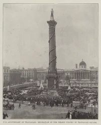 The Anniversary of Trafalgar, Decoration of the Nelson Column in Trafalgar Square