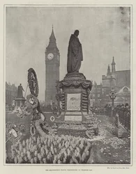 The Beaconsfield Statue, Westminster, on Primrose Day