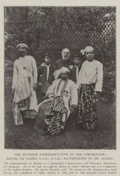 The Burmese Representative at the Coronation, Maung On Gaing, CIE, ATM, accompanied by Dr Marks
