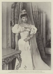 The Crown Princess of Roumania (Princess Marie of Edinburgh) in her Wedding Dress