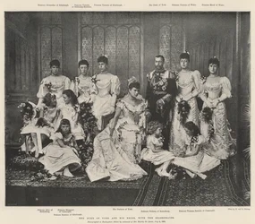 The Duke of York and his Bride, with the Bridesmaids