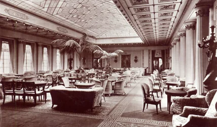 The First Class Lounge onboard the HMS Homeric