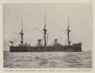The German Cruiser Deutschland, Bound for Chinese Waters Under Prince Henry of Prussia
