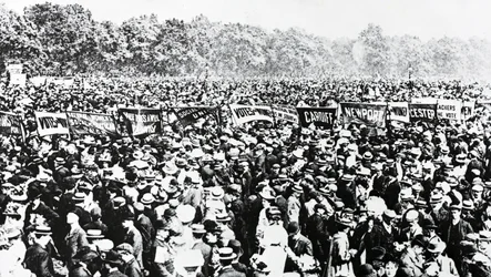 The Great Votes for Women Demonstration in Hyde Park, Sunday, June 12th 1908