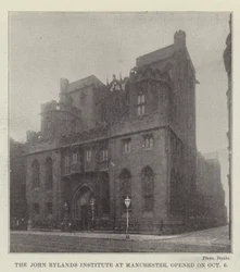 The John Rylands Institute at Manchester, opened on 6 October