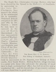 The Right Reverend C G Barlow, New Bishop of Goulburn, Australia