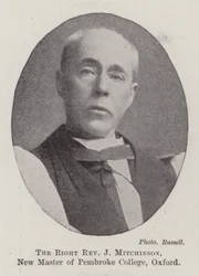 The Right Reverend J Mitchinson, New Master of Pembroke College, Oxford