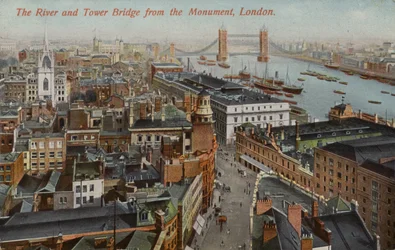 The River and Tower Bridge from the Monument, London