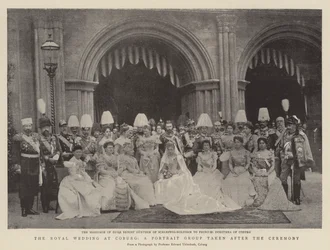 The Royal Wedding at Coburg, a Portrait Group taken after the Ceremony